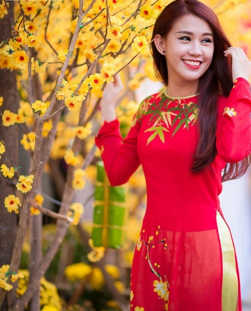 Hot girl xinh lung linh trong bộ ảnh tết - 10