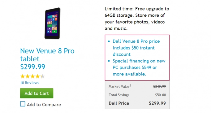 Sở hữu dell venue 8 pro phiên bản 64gb chỉ với giá phiên bản 32gb - 2