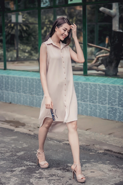 Á hậu lệ hằng gợi ý cách chọn váy suông đẹp và tiện ích - 9