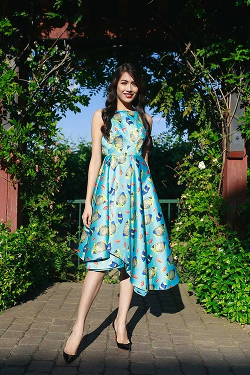 Mai thu huyền bất ngờ sang mỹ trình diễn thời trang - 12
