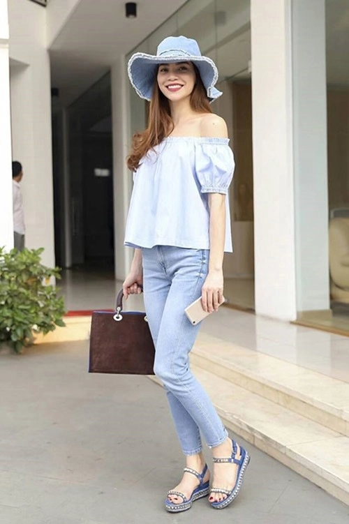 Mỹ nhân việt thổi bùng xu hướng trễ vai gợi cảm - 2