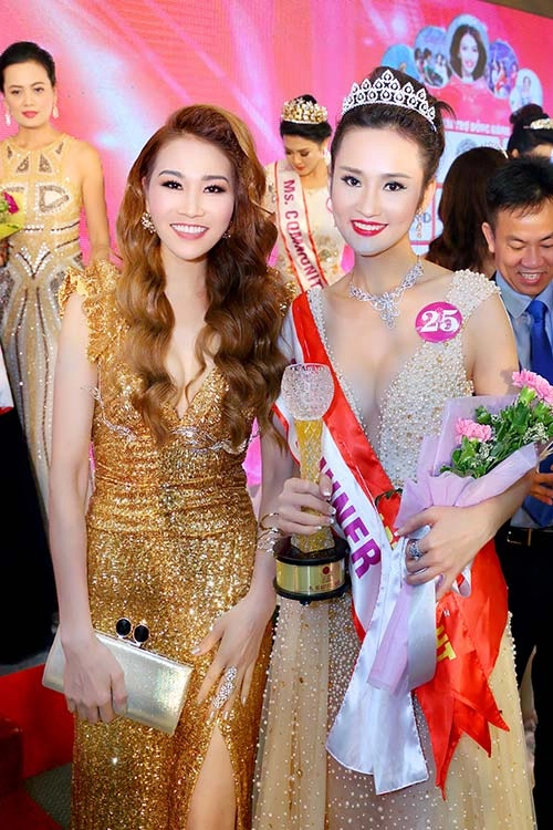 Hoa hậu giáng my đỏ rực khoe dáng bên xuân nguyễn - 12
