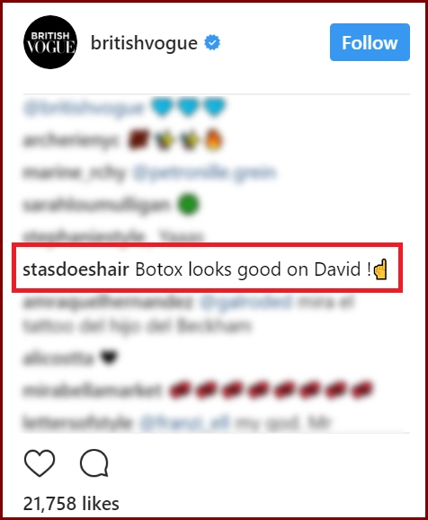 Fan nhây vì bất ngờ được david beckham đáp trả nghi án tiêm botox - 1