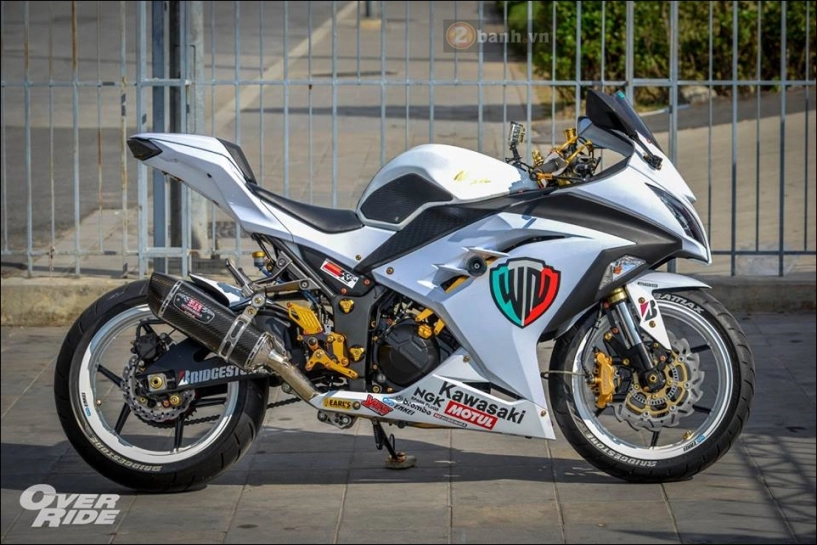 Kawasaki ninja 300 lột xác trong bản độ full gold - 2