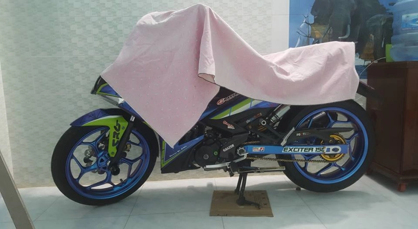 Exciter 150 độ kiểng đầy chất chơi trùm mền tránh bão - 1