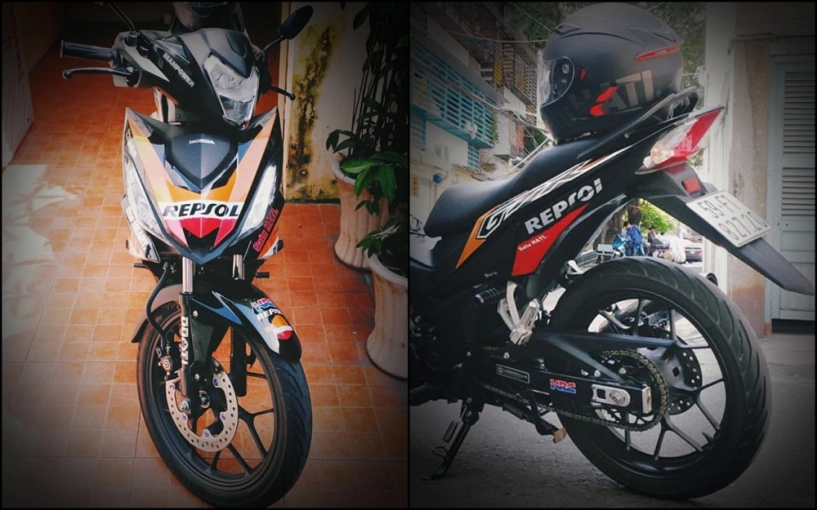 Honda winner 150 độ đậm chất thể thao với bộ cánh repsol - 1