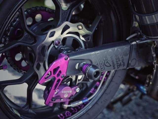 Yamaha r3 độ lôi cuốn với phong cách black pink - 6
