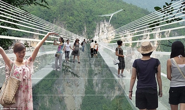 choáng với cây cầu bằng kính đáng sợ nhất thế giới ở trung quốc - 1