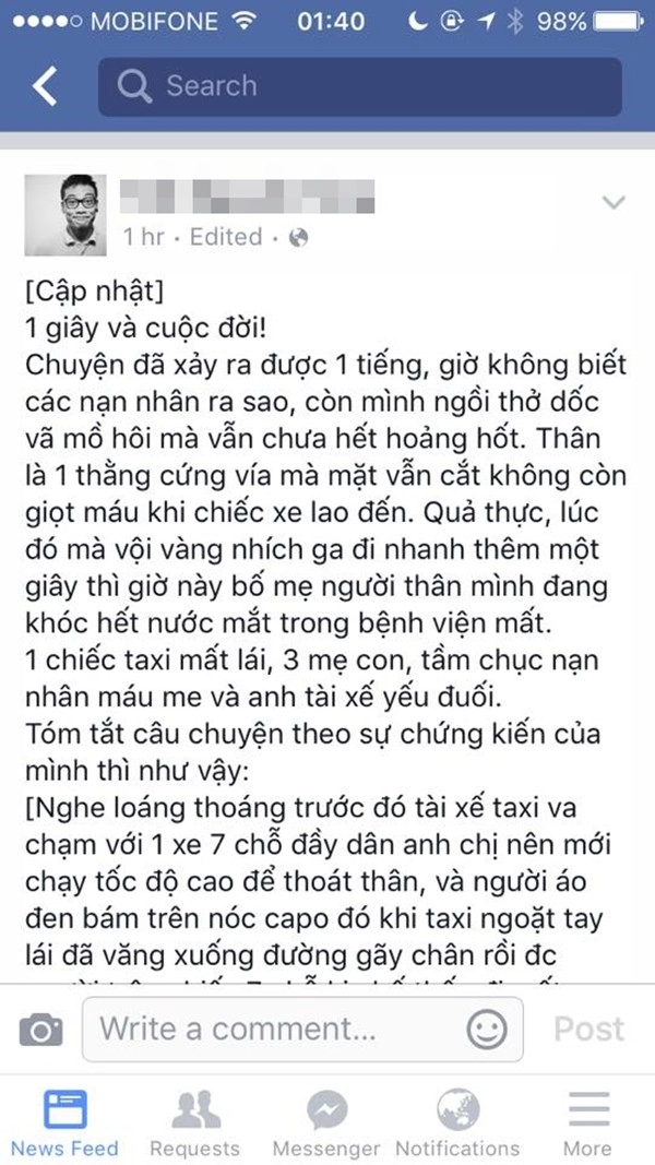 1 giây và cuộc đời - lời kể đáng suy ngẫm của 1 thanh niên chứng kiến vụ xe điên trên cầu vượt - 2