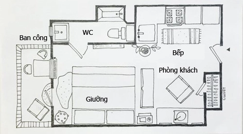 5 cách bố trí căn hộ nhỏ hẹp - 2