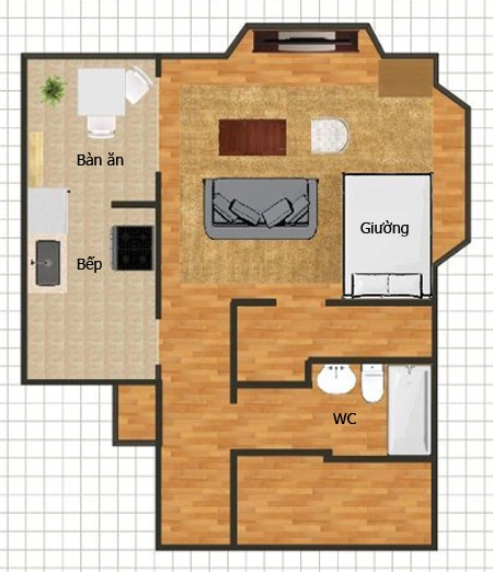 5 cách bố trí căn hộ nhỏ hẹp - 8