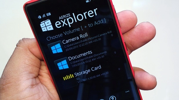 Aerize explorer - ứng dụng quản lý dữ liệu cho windows phone - 1