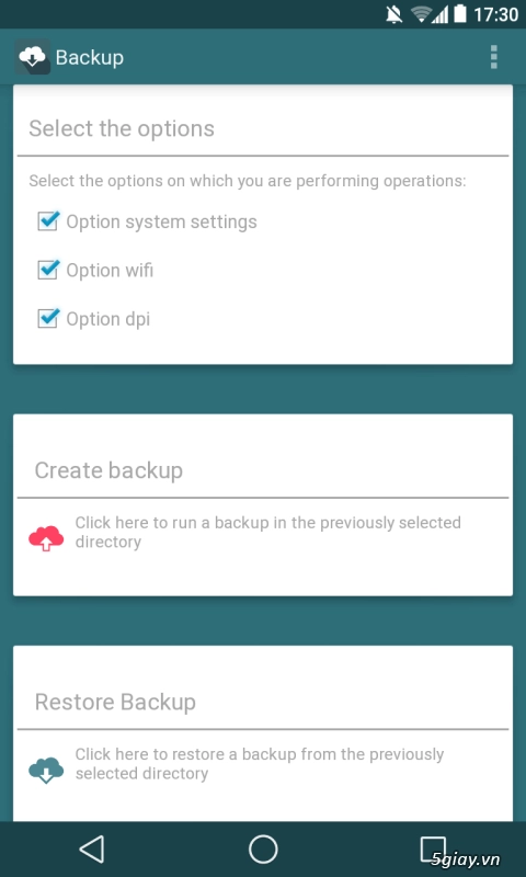 Backup v3 sao lưu và phục hồi cài đặt chỉ với 1 cú click - 3