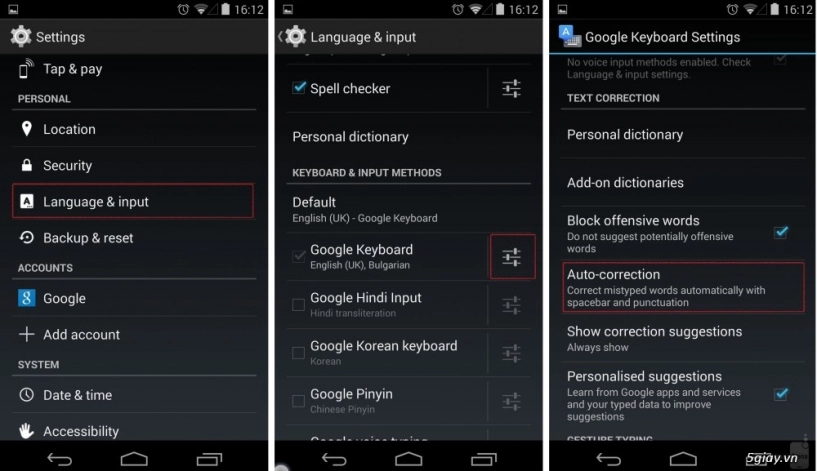 Bật tắt chế độ autocorrect trên một số smartphone android - 4