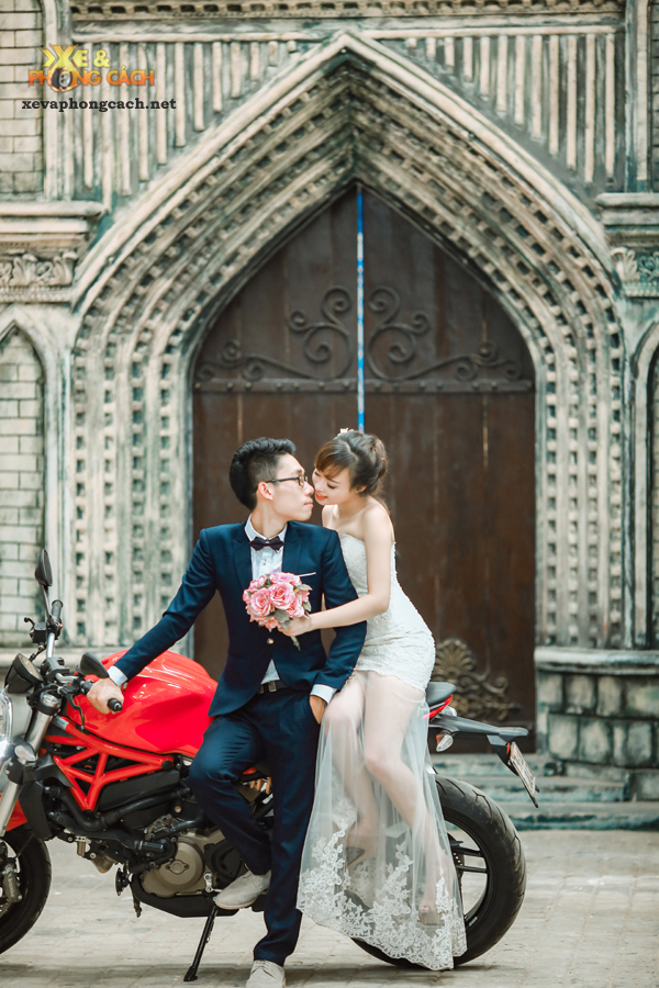 Bộ ảnh cưới tuyệt đẹp của cặp đôi hà thành bên ducati monster 821 - 3
