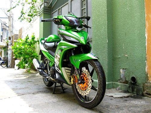 Bộ đôi ex và lx độ màu xanh kawasaki - 1