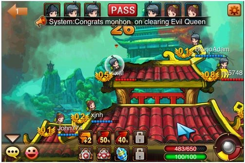 Bom bom - game bắn súng canh tọa độ trên android - 2