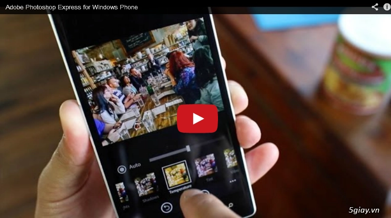 Các máy wp8 chính thức được trang bị adobe photoshop express miễn phí - 2