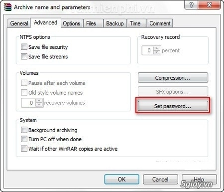 Cách đặt mật khẩu cho file nén winrar - 4