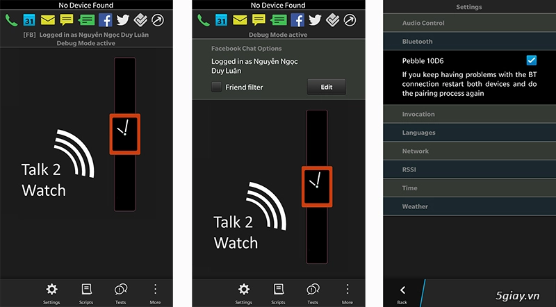 Cách sử dụng smartwatch pebble kết hợp cho blackberry 10 - 3