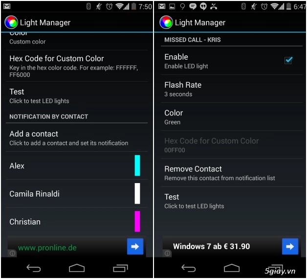 Cách thay đổi màu đèn led của điện thoại android - 4
