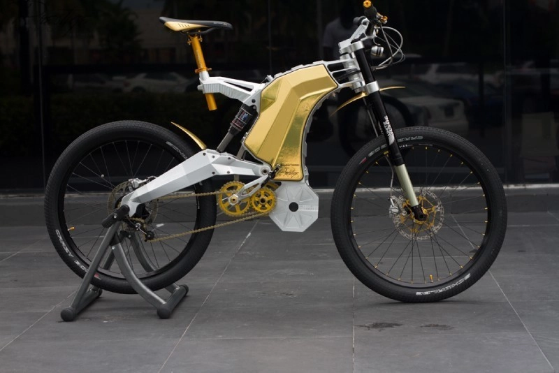Cận cảnh xe đạp điện mạ vàng giá gần 12 tỷ đồng - 1