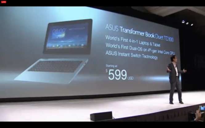 ces 2014 asus giới thiệu transformer book duet td300 chạy android và windows 8 song song - 4