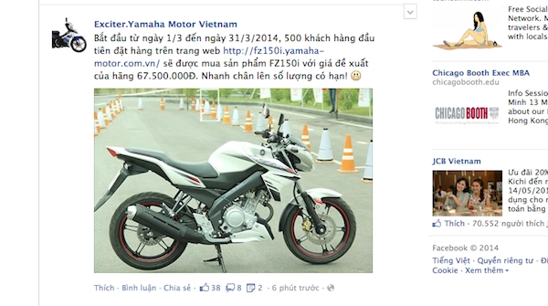 Chiêu trò sau thông tin cháy hàng của yamaha fz150i - 2