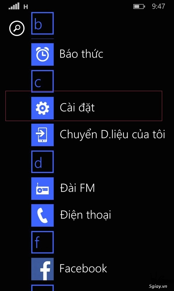 Chuyển sang bàn phím telex trên windows phone 81 - 2