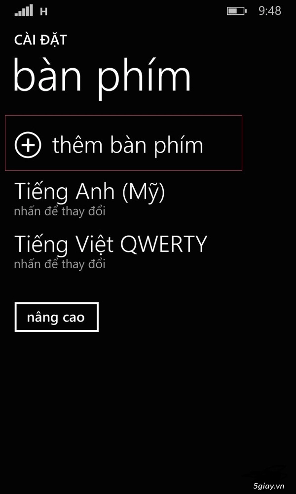 Chuyển sang bàn phím telex trên windows phone 81 - 4