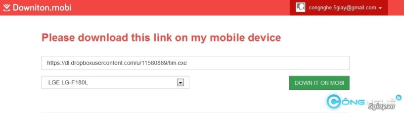 Downitonmobi gửi link tải đến điện thoại android cực dễ dàng - 5
