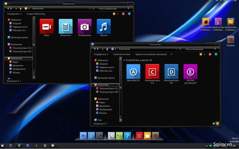 Download skinpack nox vs windows 8 - theme windows 81 nền đen phong cách ấn tượng - 1