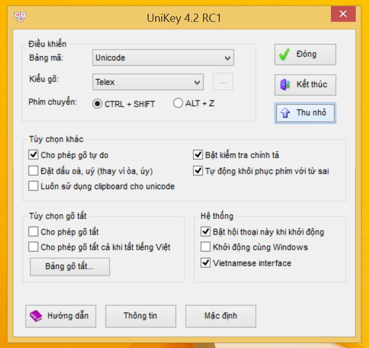 Download unikey 42 rc1 dành cho windows 8 81 - 1