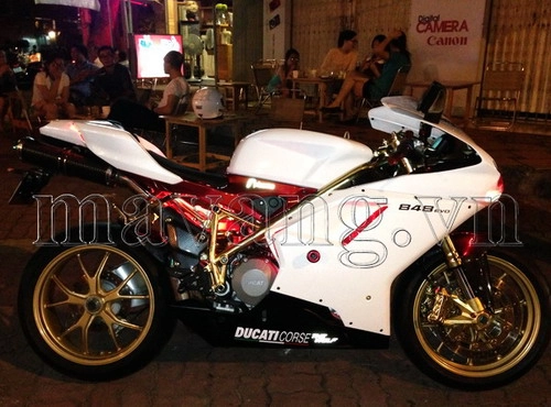 Ducati 848 evo mạ vàng 24k độc nhất vô nhị trên thế giới tại việt nam - 10