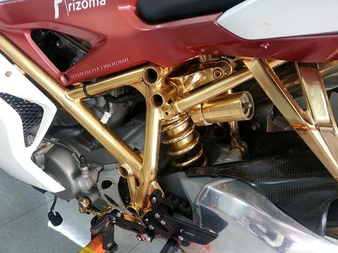 Ducati 848 evo mạ vàng độc đáo ở việt nam - 5