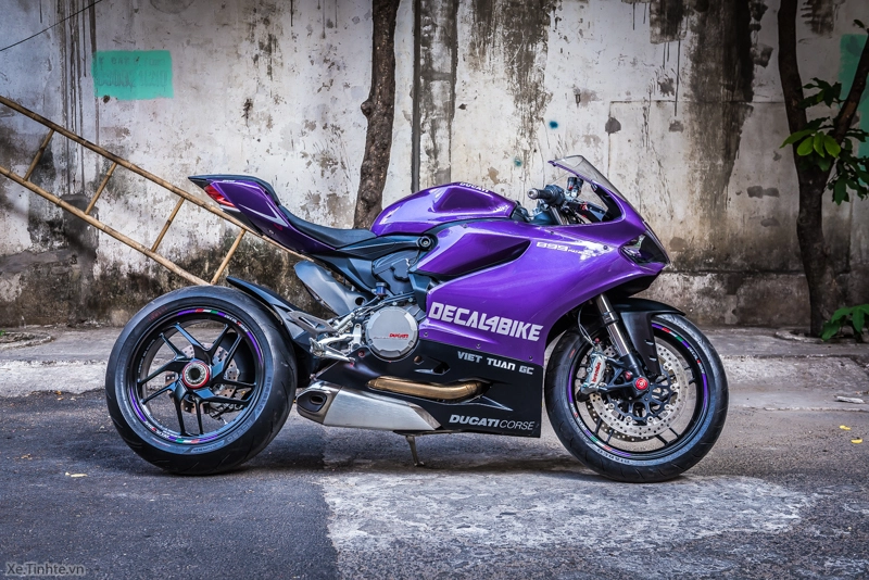 Ducati 899 panigale màu tím mộng mơ của decal4bike - 2