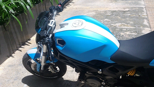 Ducati monster màu xanh độc lạ duy nhất tại sài gòn - 5