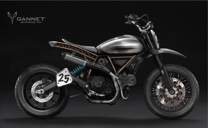 Ducati scrambler concept ý tưởng độ từ gannet design - 5