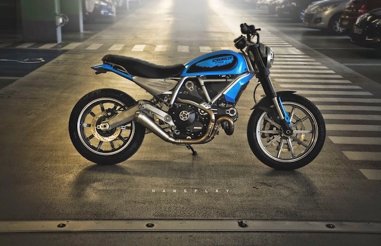 Ducati scrambler phiên bản baby blue đậm chất pháp - 1