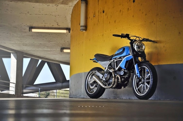Ducati scrambler phiên bản baby blue đậm chất pháp - 2
