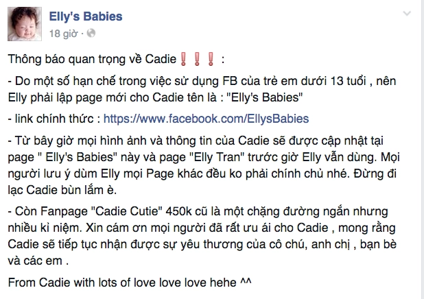 Elly trần bức xúc vì tên con gái cadie cutie bị giả mạo - 2