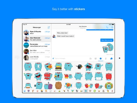 Facebook cập nhật messenger cho ios chính thức hỗ trợ ipad - 3