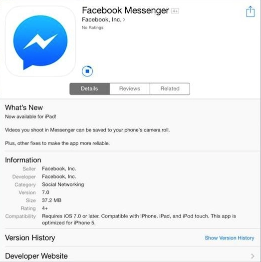 Facebook cập nhật messenger cho ios chính thức hỗ trợ ipad - 5