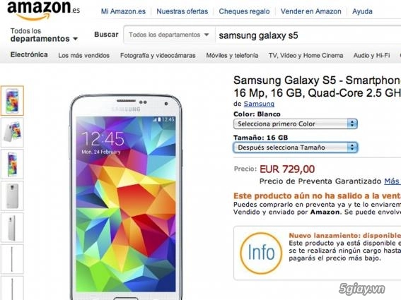 Galaxy s5 có giá hơn 21 triệu tại anh - 2