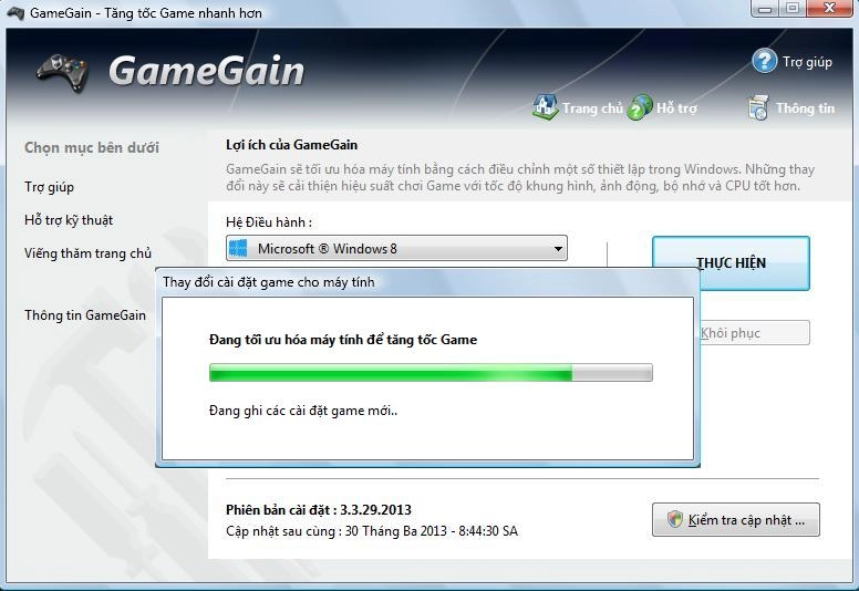 Gamegain 33102014 - phần mềm việt tăng tốc độ chơi game tối đa - 2
