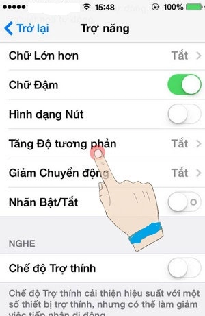 Giảm độ trong suốt và điểm trắng của ios 7 giúp dễ quan sát hơn - 2