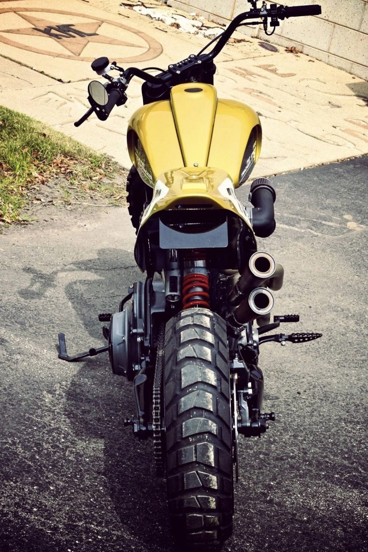 Harley-davidson fat độ phong cách tracker với động cơ khủng - 5
