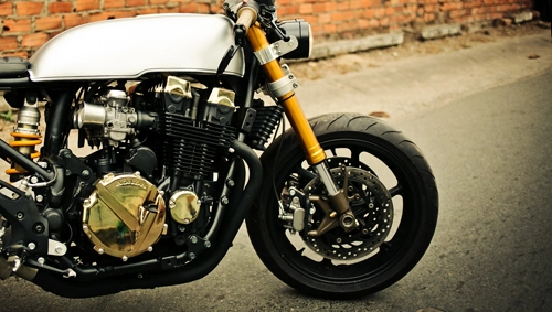 Honda cb750f2 cafe racer mạ vang tai sai gon - 8