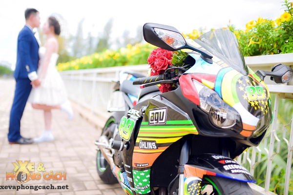 Honda cbr1000rr độ rất chất trong bộ ảnh cưới tuyệt đẹp của biker sài gòn - 3