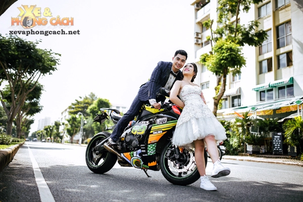Honda cbr1000rr độ rất chất trong bộ ảnh cưới tuyệt đẹp của biker sài gòn - 7